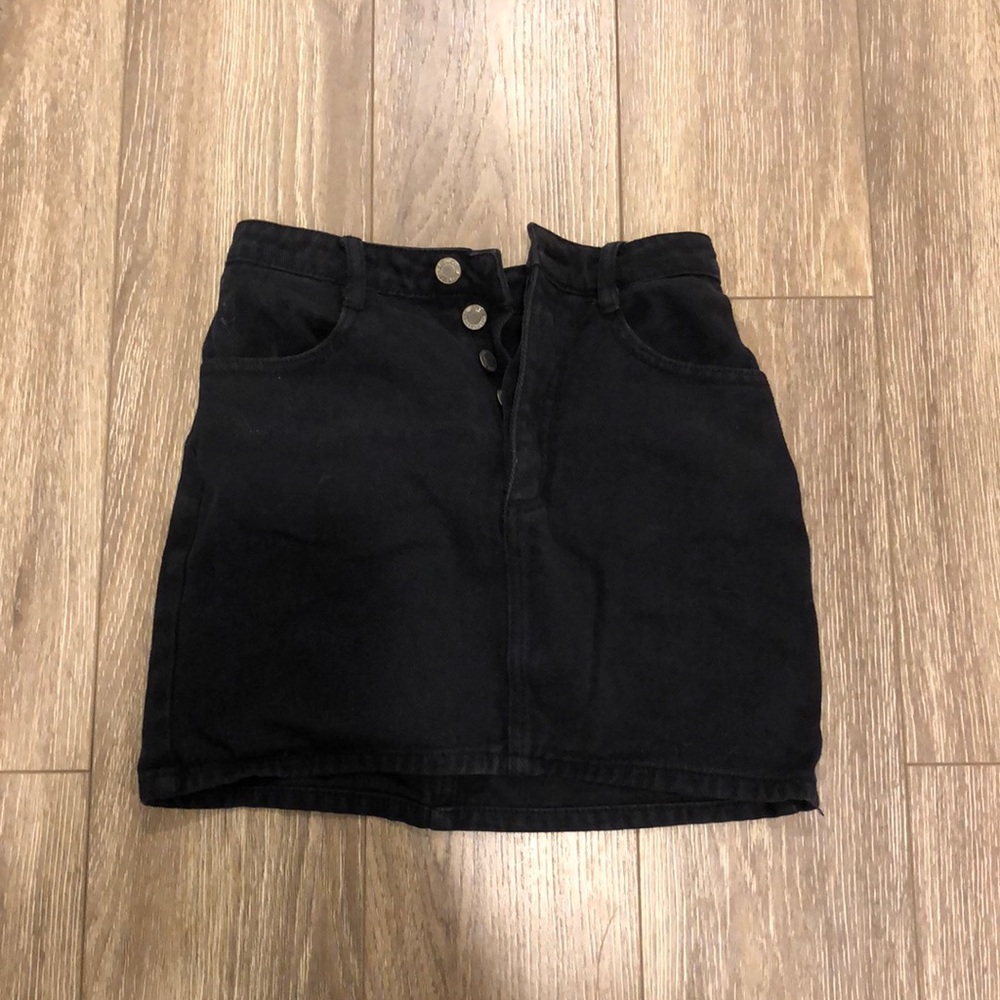 Black jean skirt